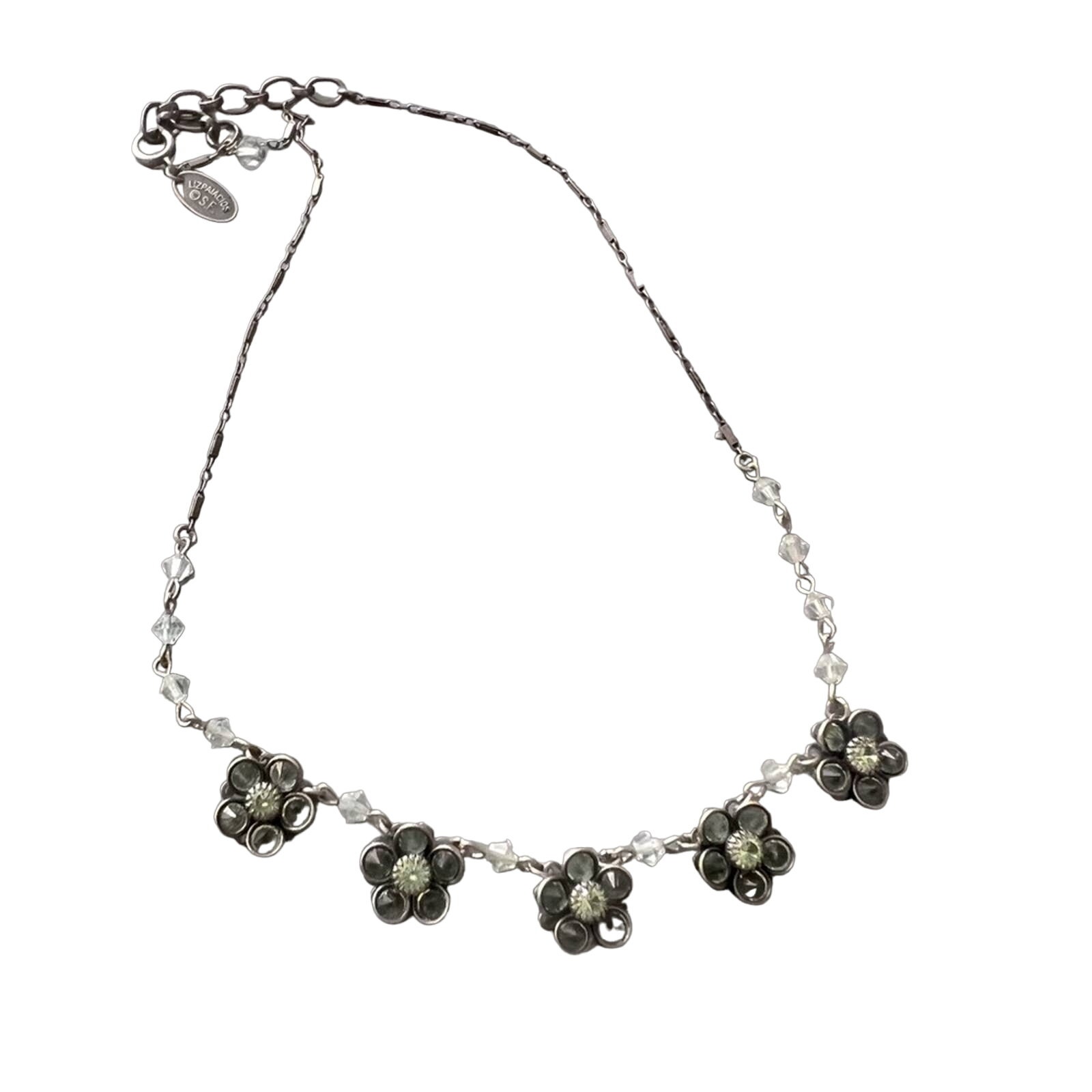 Liz Palacios Swarovski Crystal Flower Necklace 39$
